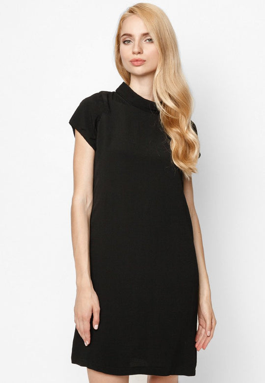 Black Wrap Bodycon Dress