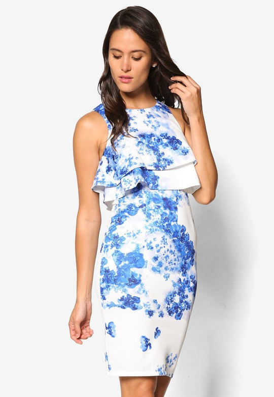 White Floral Mini Dress