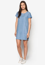 Load image into Gallery viewer, Blue Mesh Mix Dress
