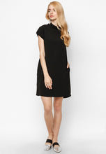 Load image into Gallery viewer, Black Wrap Bodycon Dress
